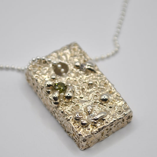 HANDMADE STERLING SILVER PENDANT NECKLACE